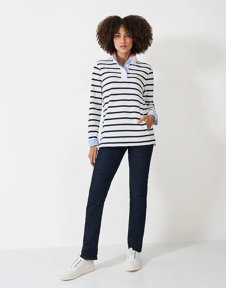 Padstow Pique Breton Stripe Sweatshirt 2 Padstow Pique Breton Stripe Sweatshirt - Image 2
