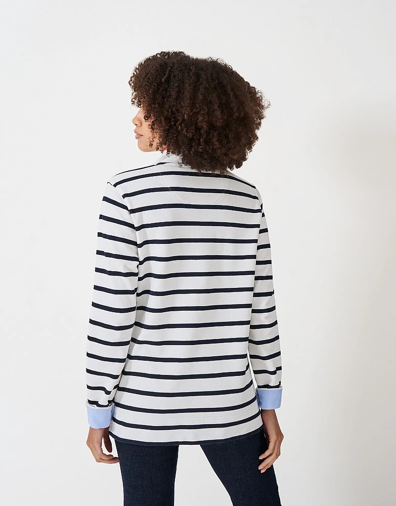 Padstow Pique Breton Stripe Sweatshirt 3 Padstow Pique Breton Stripe Sweatshirt - Image 3