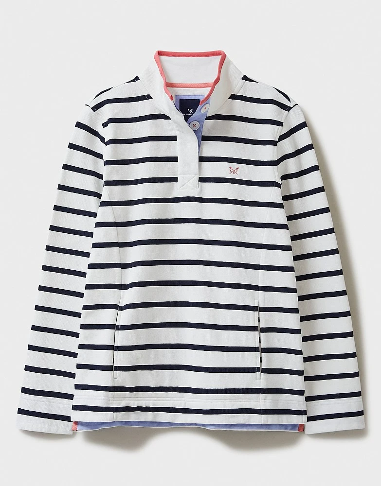 Padstow Pique Breton Stripe Sweatshirt 5 Padstow Pique Breton Stripe Sweatshirt - Image 5