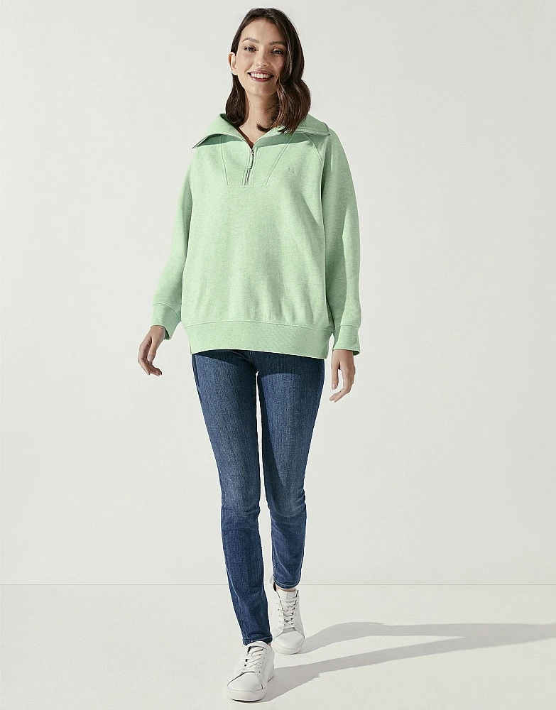 Kayla Zip Neck Sweatshirt 2 Kayla Zip Neck Sweatshirt - Image 2
