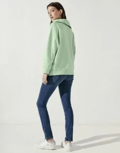 Kayla Zip Neck Sweatshirt 6 Kayla Zip Neck Sweatshirt -Crew Clothing WPF051 PISTACHIO 2