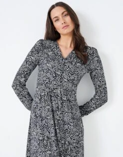 Button Front Jersey Tea Dress