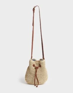 Layla Straw Bucket Bag -Crew Clothing WQN007 STRAW 4