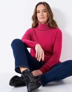 Libby Roll Neck Jumper 9 Libby Roll Neck Jumper -Crew Clothing WRD034 BEETROOT 3