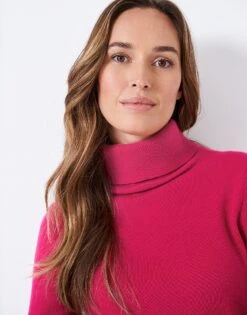Libby Roll Neck Jumper 10 Libby Roll Neck Jumper -Crew Clothing WRD034 BEETROOT 4