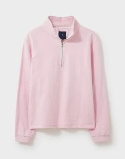 Lightweight Half Zip Sweatshirt 7 Lightweight Half Zip Sweatshirt -Crew Clothing WRF010 PINK 3