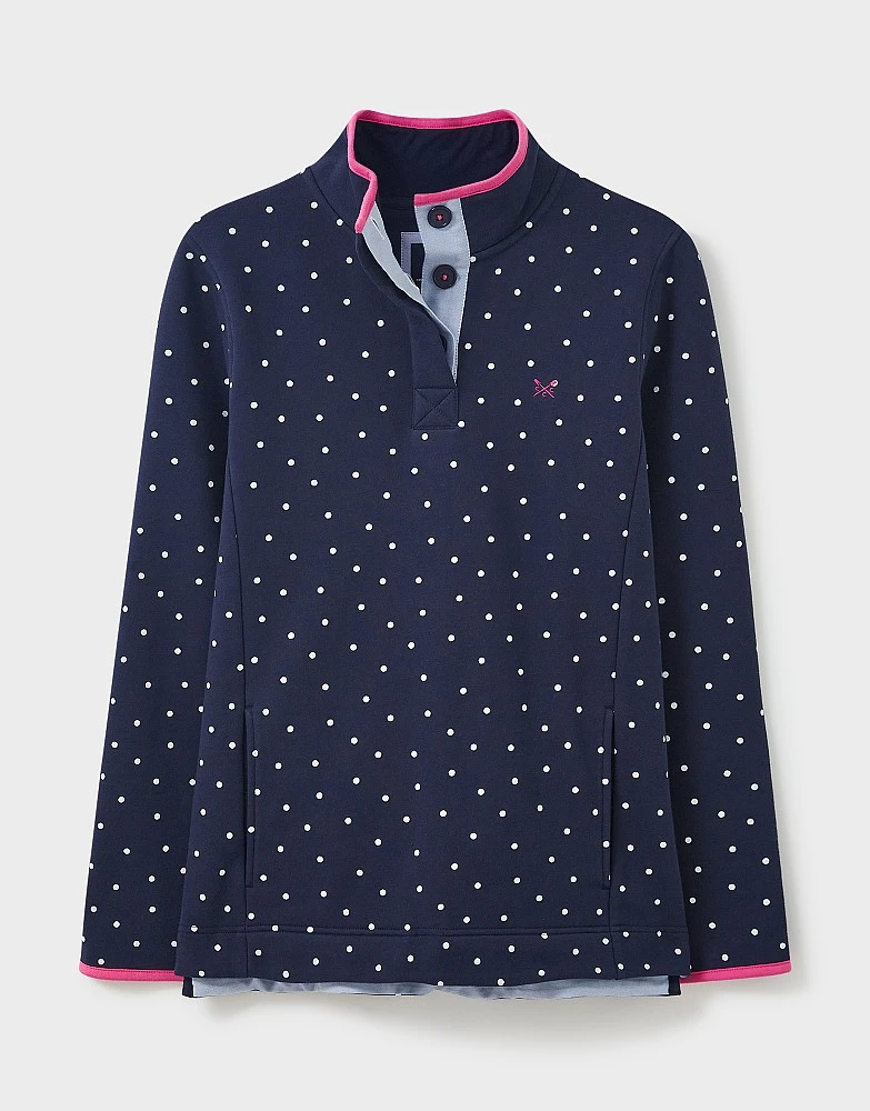 Half Button Printed Sweatshirt 4 Half Button Printed Sweatshirt - Image 4