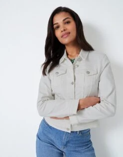 Denim Western Jacket 8 Denim Western Jacket -Crew Clothing WSA042 ECRU 3