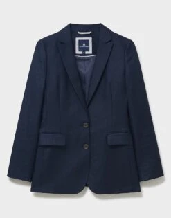 Linen Blend Blazer 9 Linen Blend Blazer -Crew Clothing WSA045 DKNAVY 6