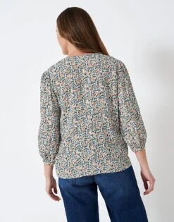 Alana Blouse -Crew Clothing WSC008 APCOTGRN 2