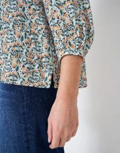 Alana Blouse -Crew Clothing WSC008 APCOTGRN 3