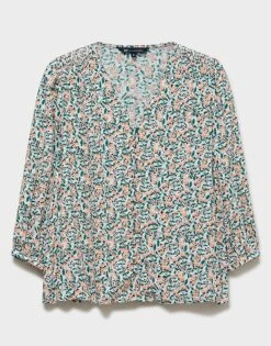 Alana Blouse -Crew Clothing WSC008 APCOTGRN 6