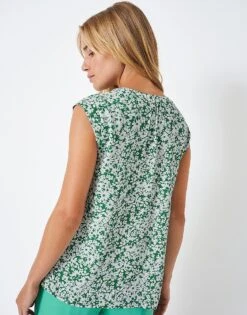 Olivia Top -Crew Clothing WSC025 GREENPRNT 2