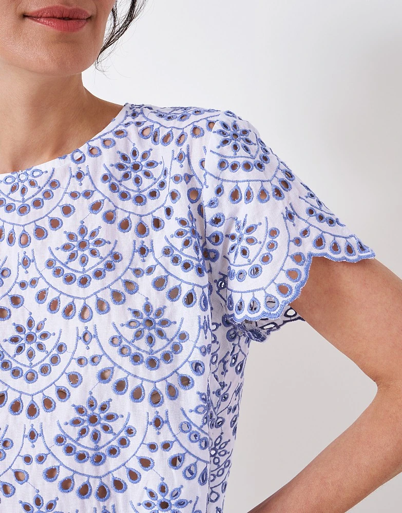 Meadow Contrast Broderie Top 4 Meadow Contrast Broderie Top - Image 4