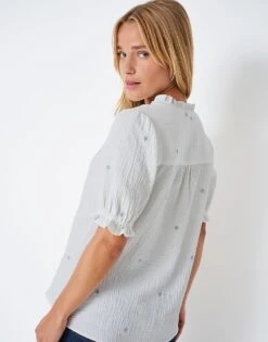 Amara Embroided Blouse -Crew Clothing WSC077 WHITE 2