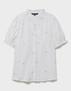 Amara Embroided Blouse -Crew Clothing WSC077 WHITE 6