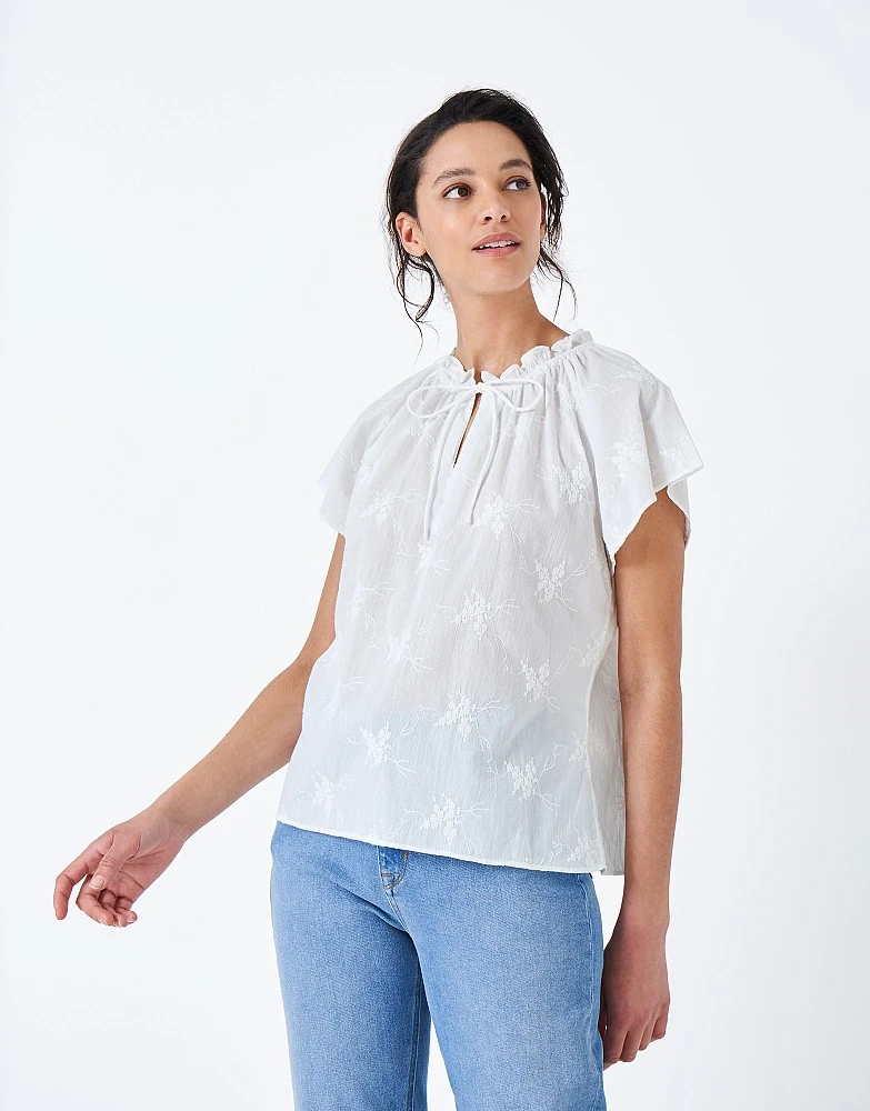 Amy Embroidered Cotton Top 1 Amy Embroidered Cotton Top