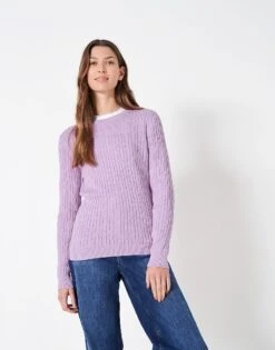 Heritage Cotton Cashmere Cable Knit Jumper