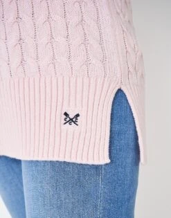 Edna V Neck Jumper 8 Edna V Neck Jumper -Crew Clothing WSD203 PALEPINK 3