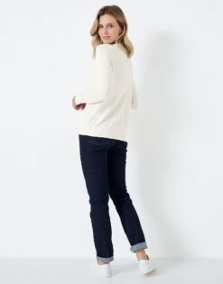 Crew Neck Cardigan 10 Crew Neck Cardigan -Crew Clothing WSD219 CREAM 4