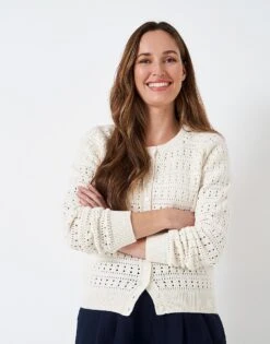 Catriona Cardigan -Crew Clothing WSD292 WHTLINEN 3