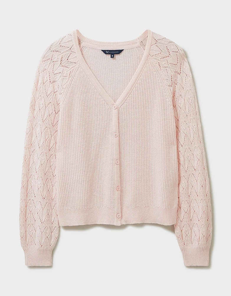 Chevron Pointelle Sleeve Cardigan 5 Chevron Pointelle Sleeve Cardigan - Image 5