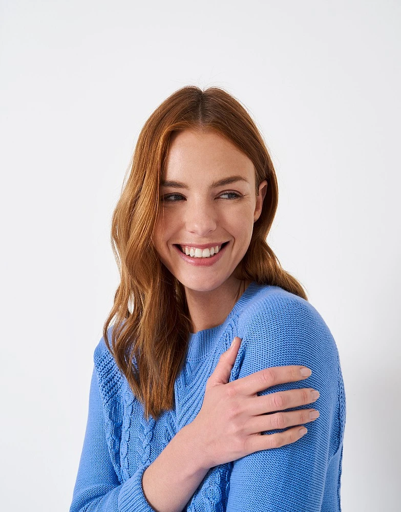 Rita 3/4 Sleeve Cable Knit Jumper 4 Rita 3/4 Sleeve Cable Knit Jumper - Image 4