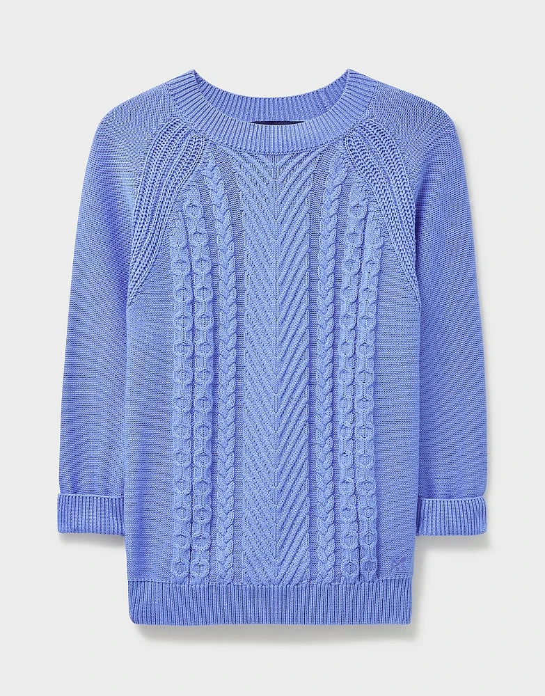 Rita 3/4 Sleeve Cable Knit Jumper 5 Rita 3/4 Sleeve Cable Knit Jumper - Image 5