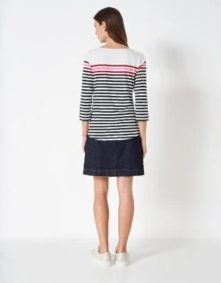 Essential Breton -Crew Clothing WSE004 WHTNYPNK 2