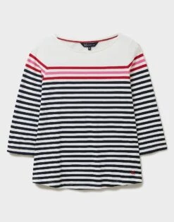 Essential Breton -Crew Clothing WSE004 WHTNYPNK 6