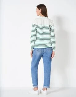 Frill Placket Top 7 Frill Placket Top -Crew Clothing WSE031 WHTGRN 2