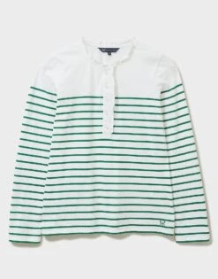 Frill Placket Top 9 Frill Placket Top -Crew Clothing WSE031 WHTGRN 4