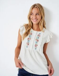 Elodie Top -Crew Clothing WSE056 WHTLIN 3