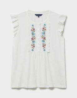 Elodie Top -Crew Clothing WSE056 WHTLIN 6