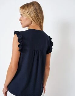 Lydia Top -Crew Clothing WSE089 NAVY 2