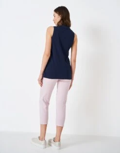 Ocean Sleeveless Polo 7 Ocean Sleeveless Polo -Crew Clothing WSE254 NAVY 2