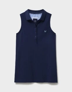 Ocean Sleeveless Polo 9 Ocean Sleeveless Polo -Crew Clothing WSE254 NAVY 6