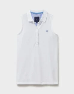 Ocean Sleeveless Polo Shirt -Crew Clothing WSE254 WHITE 6
