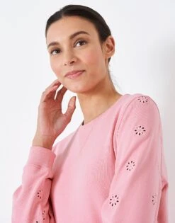 Brodierie Sweatshirt -Crew Clothing WSF020 PINK 3