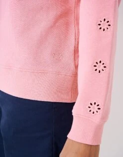 Brodierie Sweatshirt -Crew Clothing WSF020 PINK 4