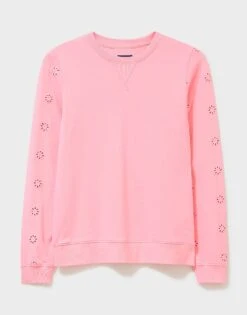 Brodierie Sweatshirt -Crew Clothing WSF020 PINK 6
