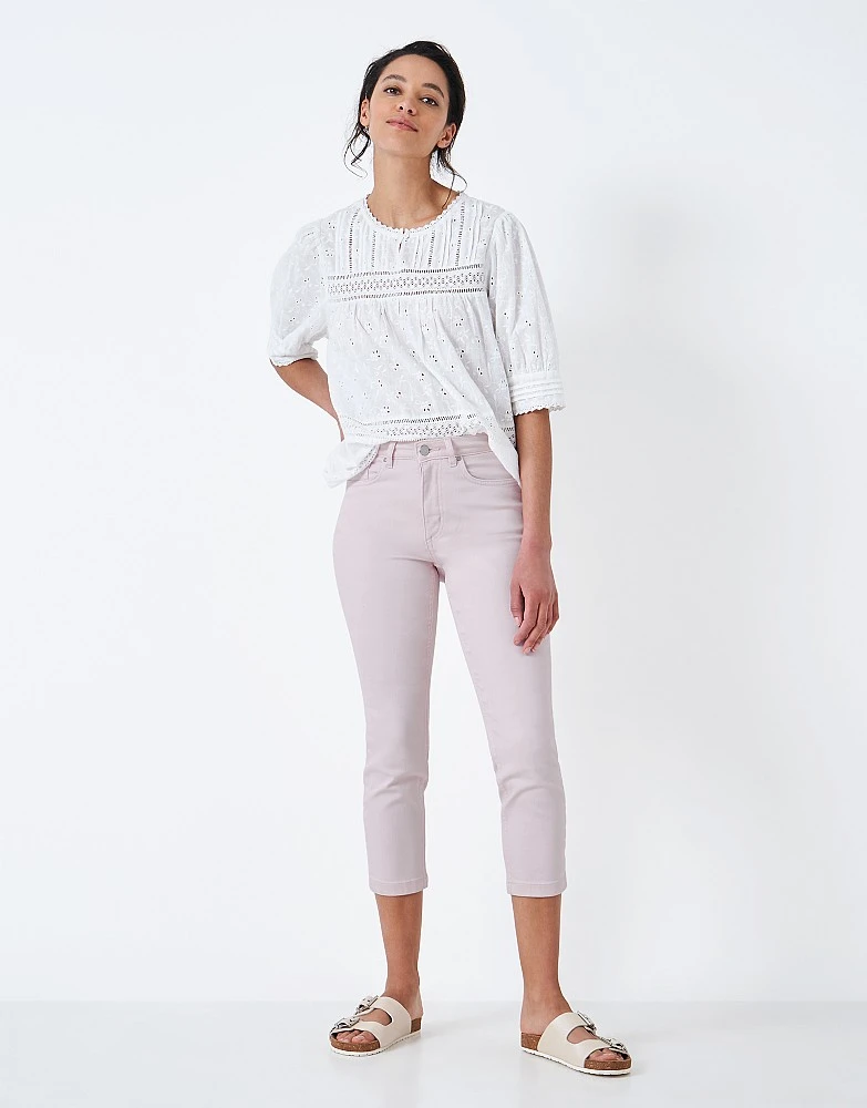 Pink Cropped Jeans 2 Pink Cropped Jeans - Image 2