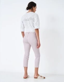 Pink Cropped Jeans 7 Pink Cropped Jeans -Crew Clothing WSH006 PINKSNOW 2