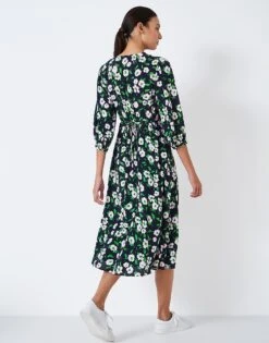 Lila Dress -Crew Clothing WSJ035 GRNBLKFLR 2