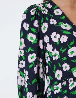 Lila Dress -Crew Clothing WSJ035 GRNBLKFLR 3