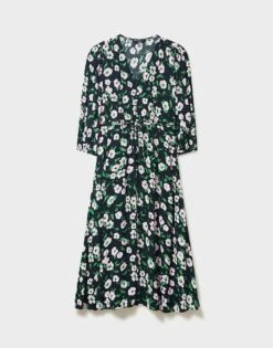 Lila Dress -Crew Clothing WSJ035 GRNBLKFLR 5