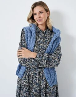 Florence Shirt Dress 8 Florence Shirt Dress -Crew Clothing WSJ101 BLUE 2
