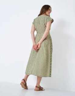 Gemma Wrap Dress 6 Gemma Wrap Dress -Crew Clothing WSJ105 GREENWHT 2