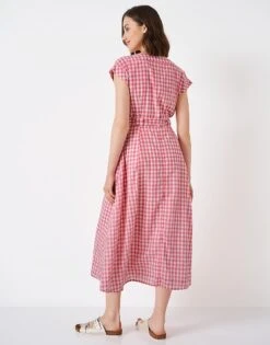 Gemma Wrap Dress 7 Gemma Wrap Dress -Crew Clothing WSJ105 PINKWHT 2