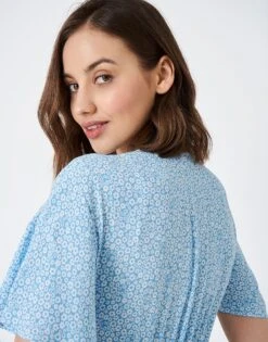 Eden Floral Print Dress 8 Eden Floral Print Dress -Crew Clothing WSJ109 BLUES 3